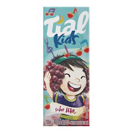 Suco Néctar de Uva Tial Kids 200ml - 24 Unidades